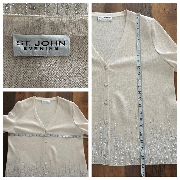 St John Evening Crystal Embellished Cardigan - Picture 11 of 15